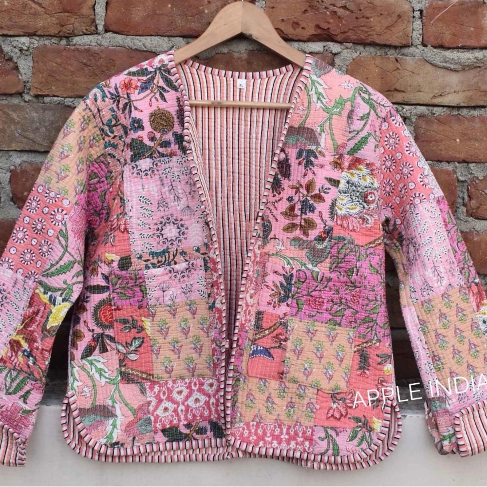Pink Patchwork Women's jacket NWT - image 1